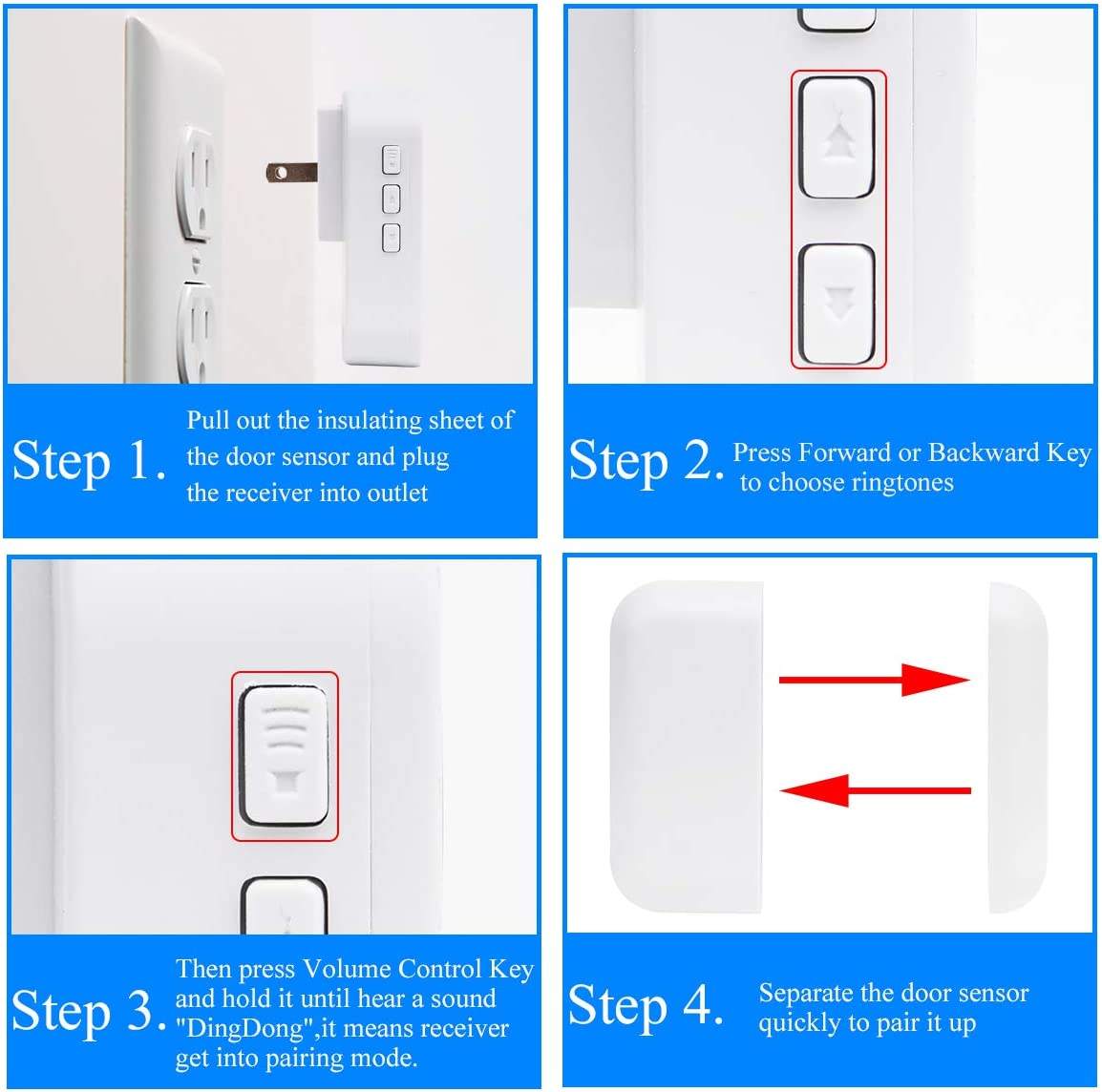 Daytech Wireless Portable Burglar Alarm – Magnetic Door & Window Security Sensor - Image 3