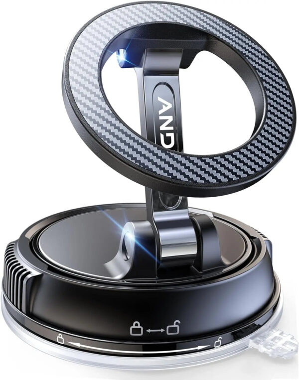 360° Adjustable Magsafe Car Phone Holder with Strong Suction & Magnet