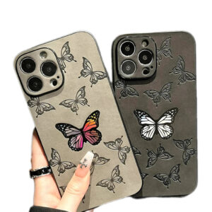 Luxury Leather Butterfly Case for iPhone