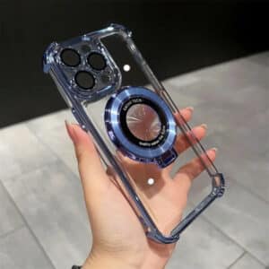 Shockproof Acrylic iPhone Case with Metal Stand