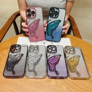 Glitter Butterfly Quicksand Case for iPhone