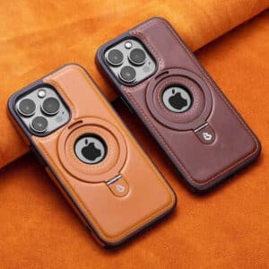 Premium Leather Magnetic Case for iPhone