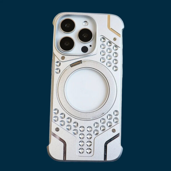 Alloy Armor Case Slim Metal Cover with Magnetic Stand