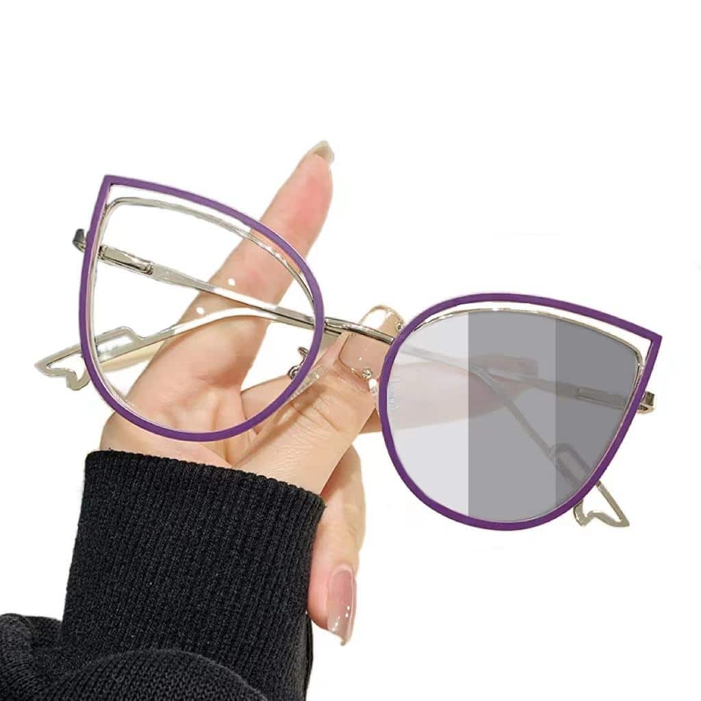 Trendy Metal Cat Eye Sunglasses – Women’s Photochromic Computer Eyewear - Image 2
