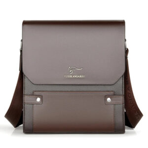 Men's Stylish Crossbody Messenger Bag with Zipper Closure