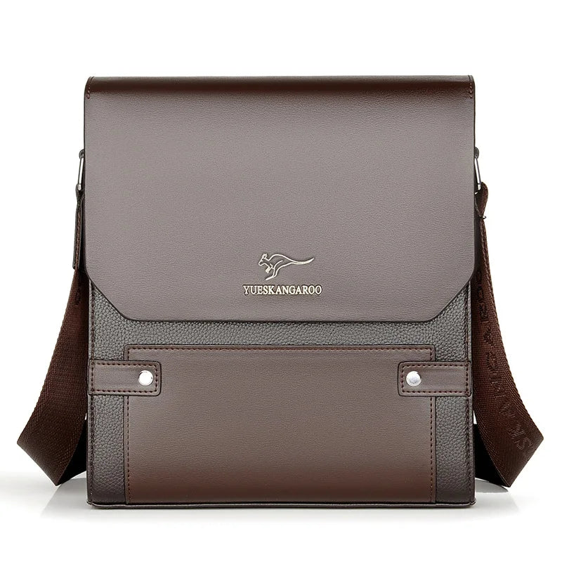 Men's Stylish Crossbody Messenger Bag with Zipper Closure