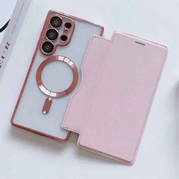 Magnetic TPU Leather Wallet Case for Samsung A06/A36/A55/S22/S24/S25 Ultra
