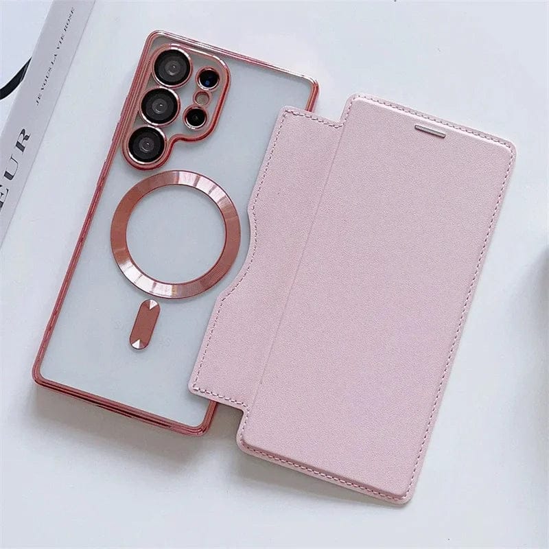 Magnetic TPU Leather Wallet Case for Samsung A06/A36/A55/S22/S24/S25 Ultra