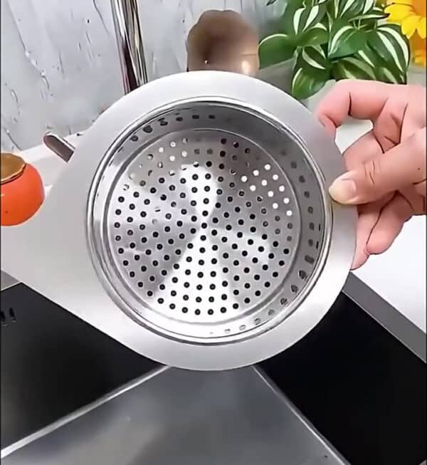 Stainless Steel Swan Drain Basket for Kitchen Sink – Fruit & Vegetable Washing Rack - Image 4