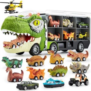 Dinosaur Pull-Back Car Toy with Lights & Sound for Kids