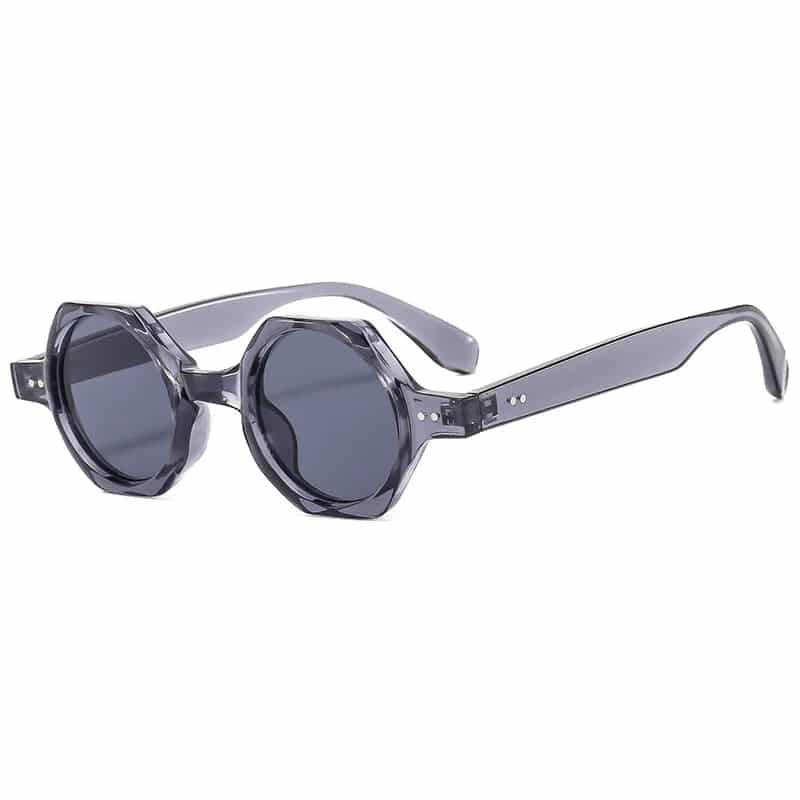 Unisex Polygon Sunglasses with Custom Logo and Round Lens