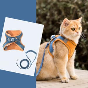 Reflective Step-In Soft Mesh Pet Harness – Escape Proof Vest for Dogs & Cats, Safe Outdoor Walking