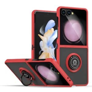 Samsung Z Flip 7 Ultra-Thin TPU Case with Ring Back Cover