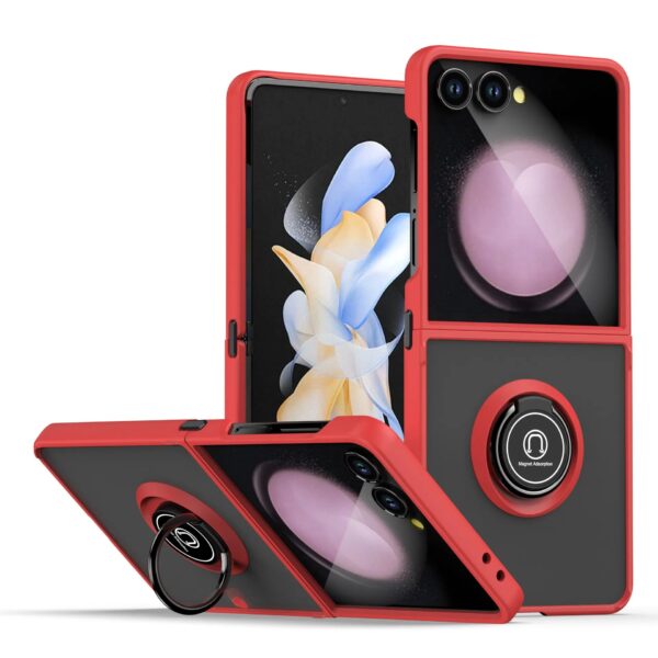 Samsung Z Flip 7 Ultra-Thin TPU Case with Ring Back Cover