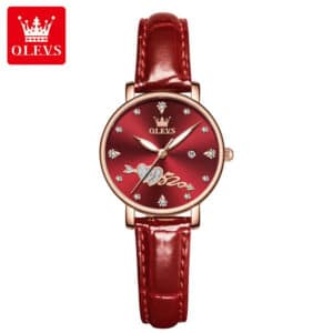 OLEVS Leather Belts & Luminous Quartz Watches Gift Set for Women