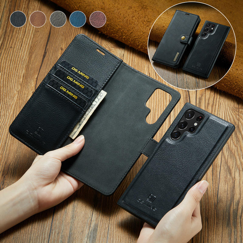European & American Flip Wallet Case for Samsung – Split Card Holder Leather Cover - Image 2