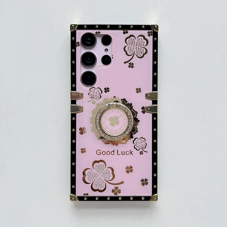 Clover TPU Phone Case with Finger Ring for Samsung Galaxy S23/S22/S21/S20/FE