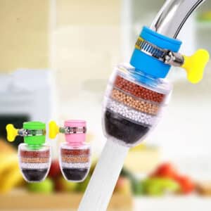 Universal Tap Water Filter Nozzle – 6-Layer Purifier Aerator with Medical Stone & Activated Charcoal