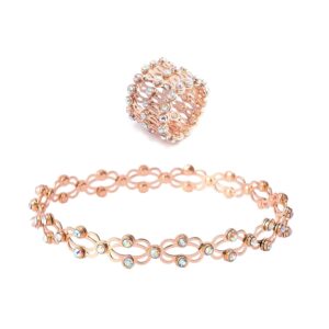 2-in-1 Zircon Twist Rings & Bracelet for Women