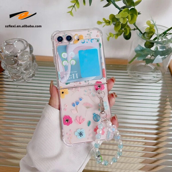 Clear Flower TPU Case for Samsung Galaxy Z Flip 6/5/4/3