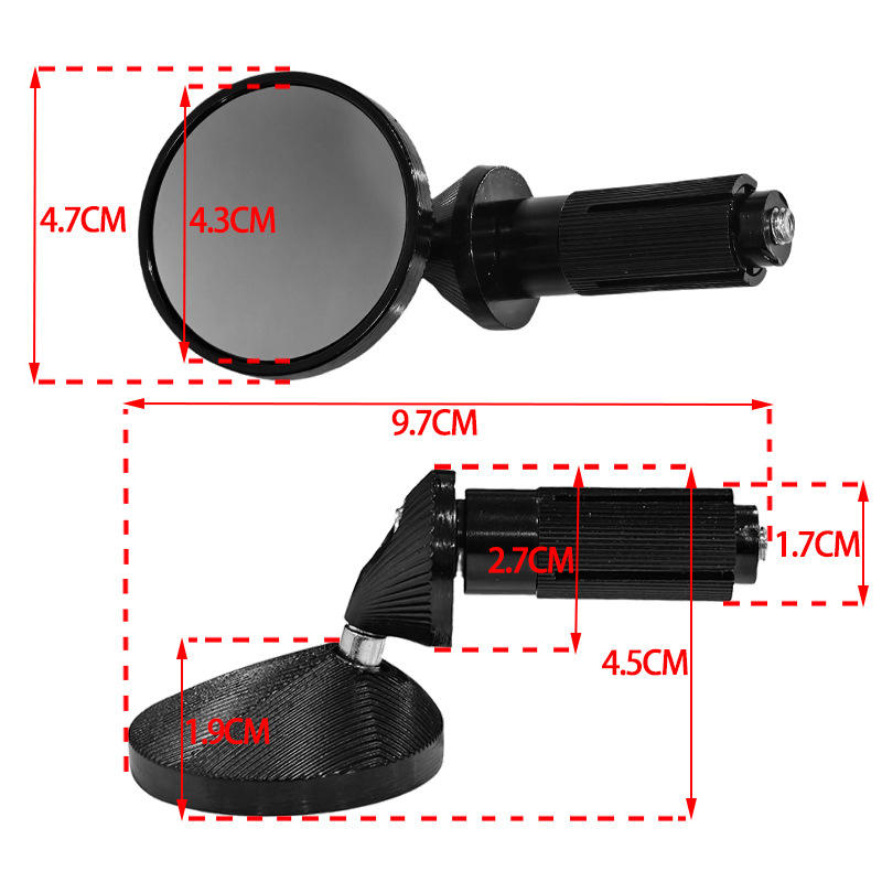 Aluminum Alloy Electric Car Mini Plug Rearview Mirror – Motorcycle Modified Accessory for Body System - Image 2