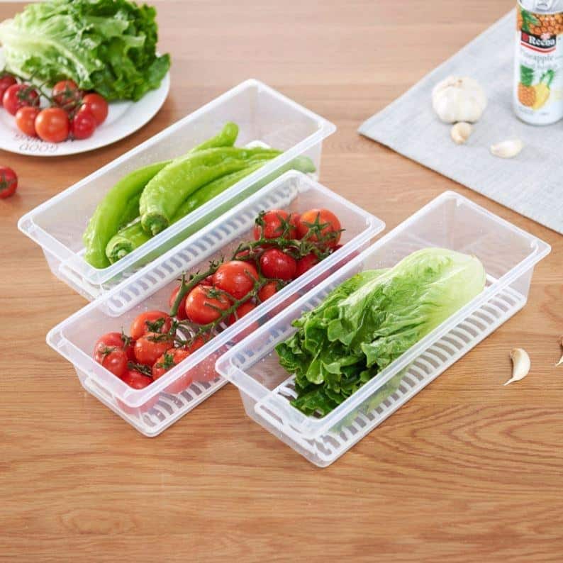 Transparent Kitchen Storage Box – Rectangular Sealed Plastic Container for Refrigerator & Drain Storage - Image 6