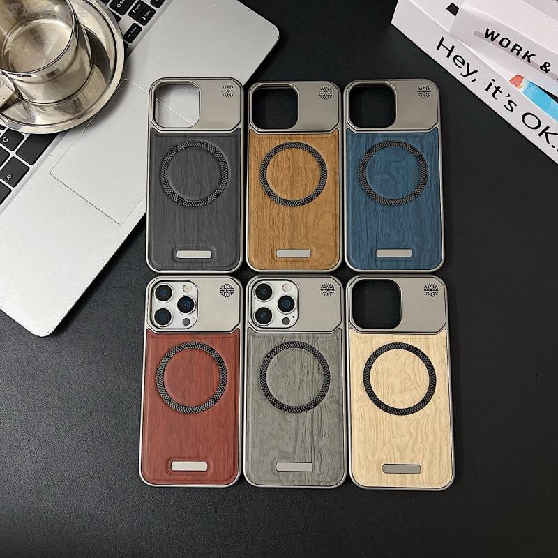 Luxury Aromatherapy Wood Grain Case – Magnetic Suction Borderless Design for iPhone 13/17 Pro Max - Image 5