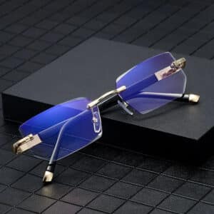 Unisex Metal Blue Light Blocking Reading Glasses
