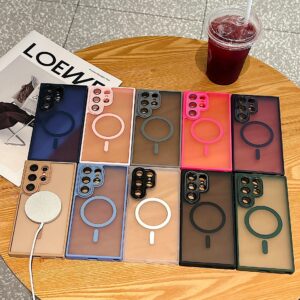 Magnetic Matte Case with Lens Film for Samsung