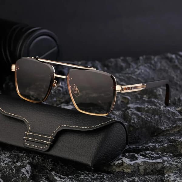 Metal Double Bridge Frame UV Protection Shades Sun Glasses Sunglasses for Men