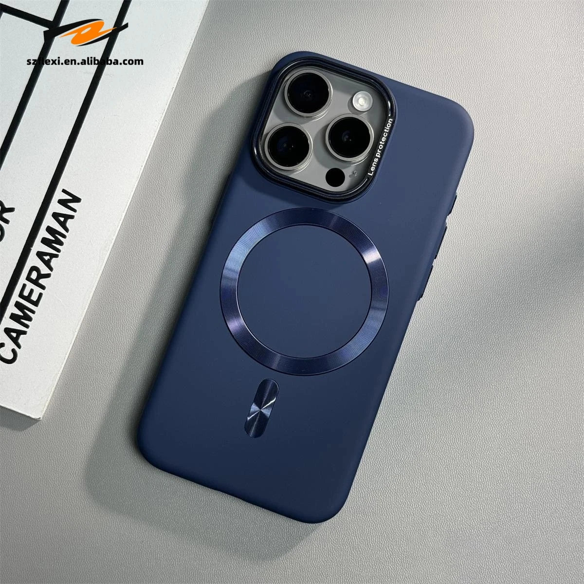 iPhone Matte Magnetic Hard Case with Lens Protector