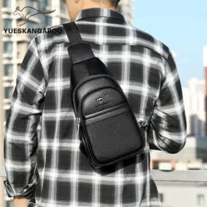 PU Leather Crossbody Bag with Zipper Closure