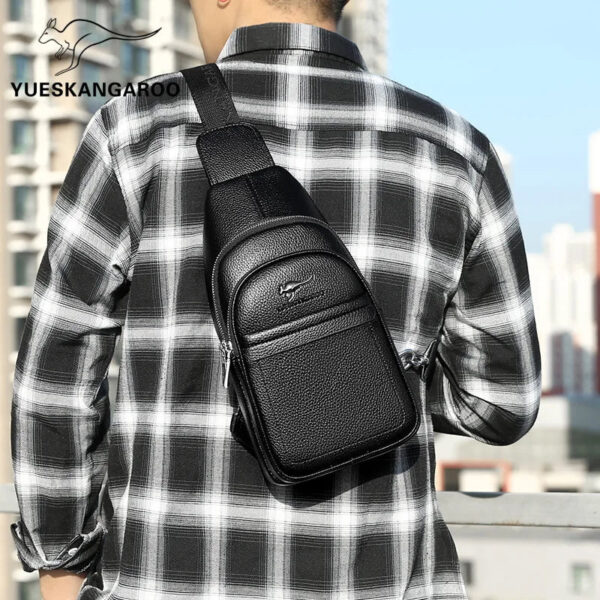 PU Leather Crossbody Bag with Zipper Closure