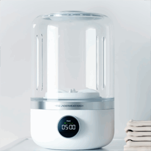 Portable Mini Washing Machine – 1L Capacity, USB Rechargeable, 4000mAh Battery, Wireless, Automatic, Compact Design for Baby Clothes