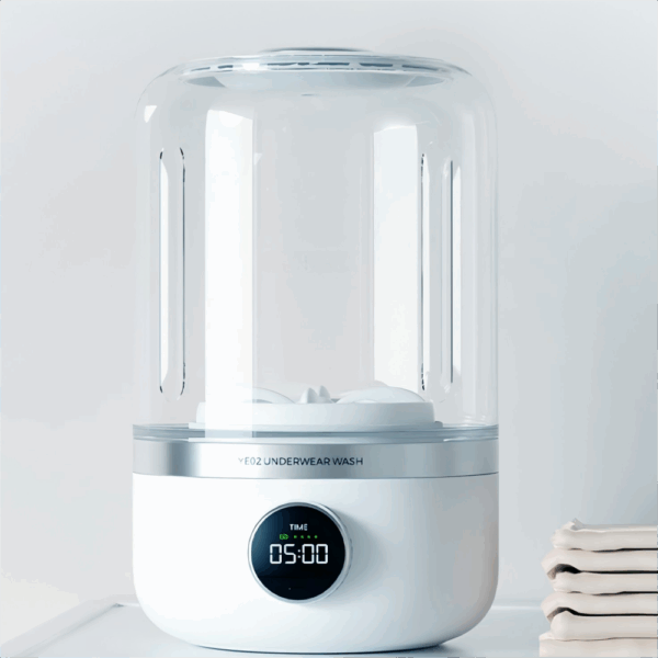 Portable Mini Washing Machine – 1L Capacity, USB Rechargeable, 4000mAh Battery, Wireless, Automatic, Compact Design for Baby Clothes