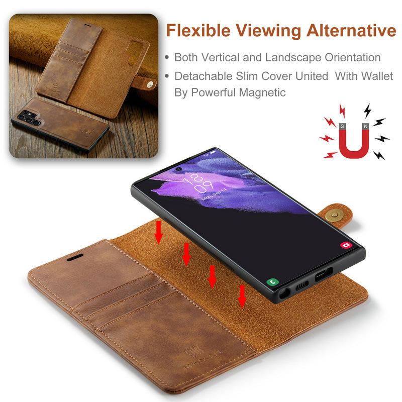 European & American Flip Wallet Case for Samsung – Split Card Holder Leather Cover - Image 5