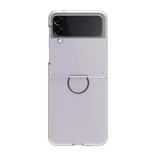 Frosted Clear Band Ring Case for Samsung Galaxy Z Flip 4/3 - Image 2
