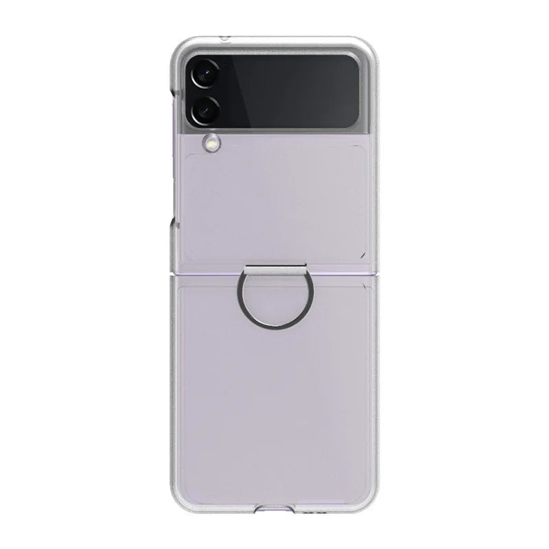 Frosted Clear Band Ring Case for Samsung Galaxy Z Flip 4/3 - Image 2