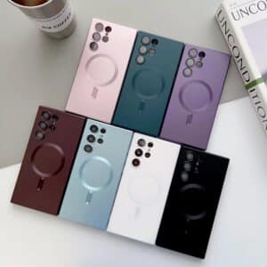 Luxury Wireless Charging Soft Silicone Magnetic Case for Samsung Galaxy