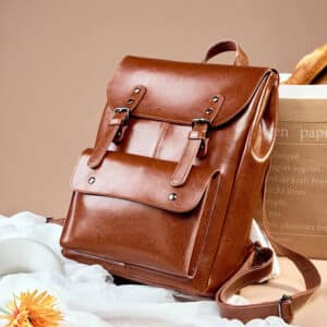 Women's Retro Cowhide Leather Backpack