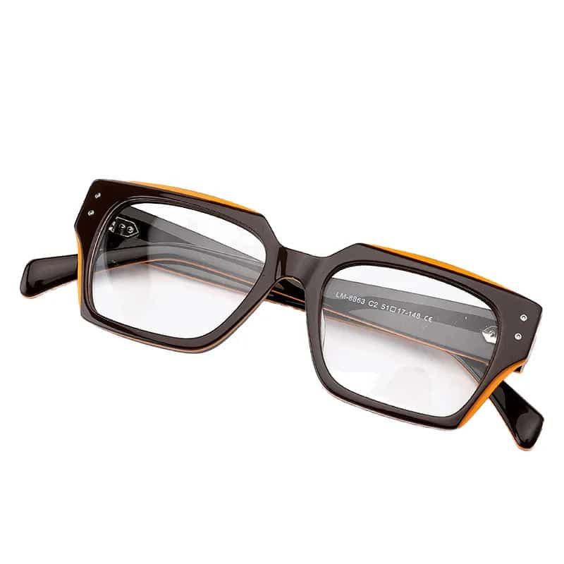 Women's Thick Frame Acetate Glasses Gray/Green