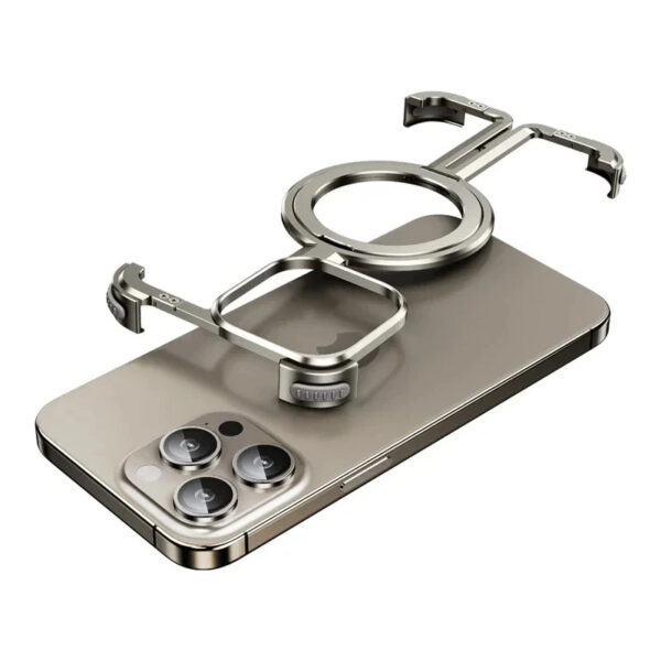 Aluminum Stand Case for iPhone with Magnetic Charging