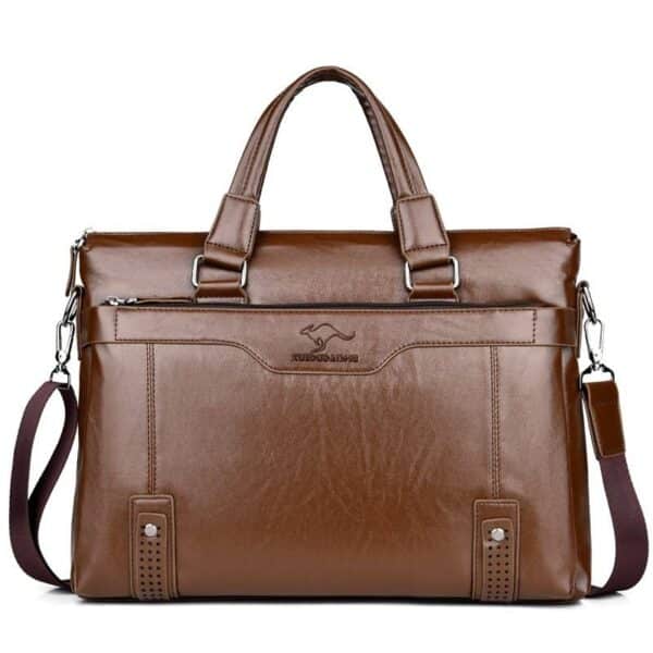 Men’s PU Leather Laptop Bag – Business Office Shoulder Briefcase & Handbag for Professionals - Image 2