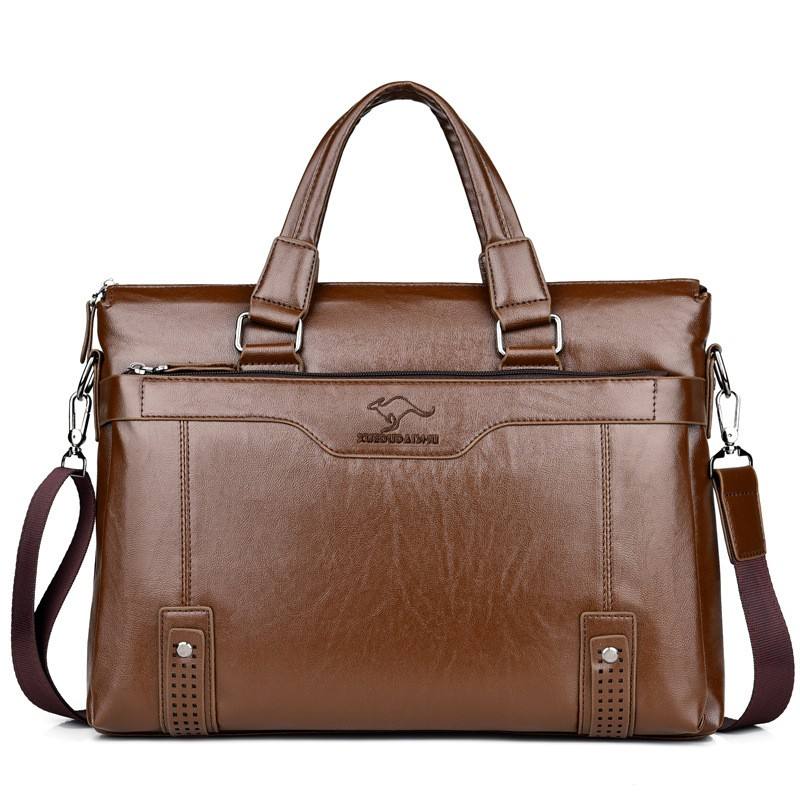 Men’s PU Leather Laptop Bag – Business Office Shoulder Briefcase & Handbag for Professionals - Image 2