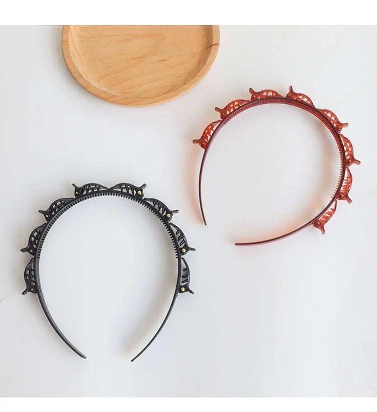 Fashion Hollow-Out Hairband for Women & Girls – Toothed Braided Hair Clip Accessory, Wholesale
