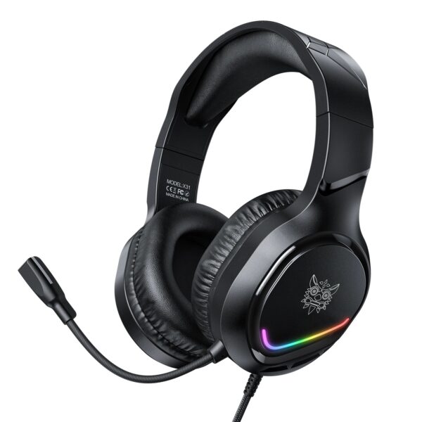 ONIKUMA X31 Gaming Headset with LED, Mic & Memory Foam Earmuffs