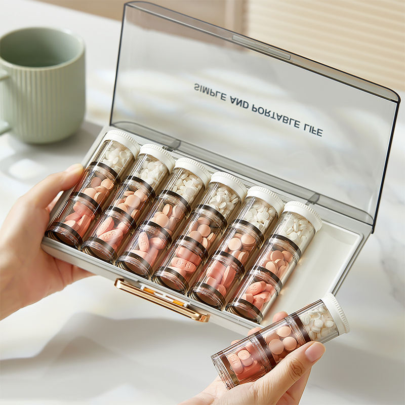 7-Day Portable Pill Box – Large Capacity Medicine Organizer & Dispenser with Daily Reminder Compartments - Image 4
