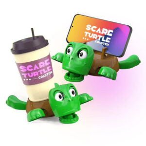 3D Tortoise Coaster Phone Holder - Quirky Desktop Decor