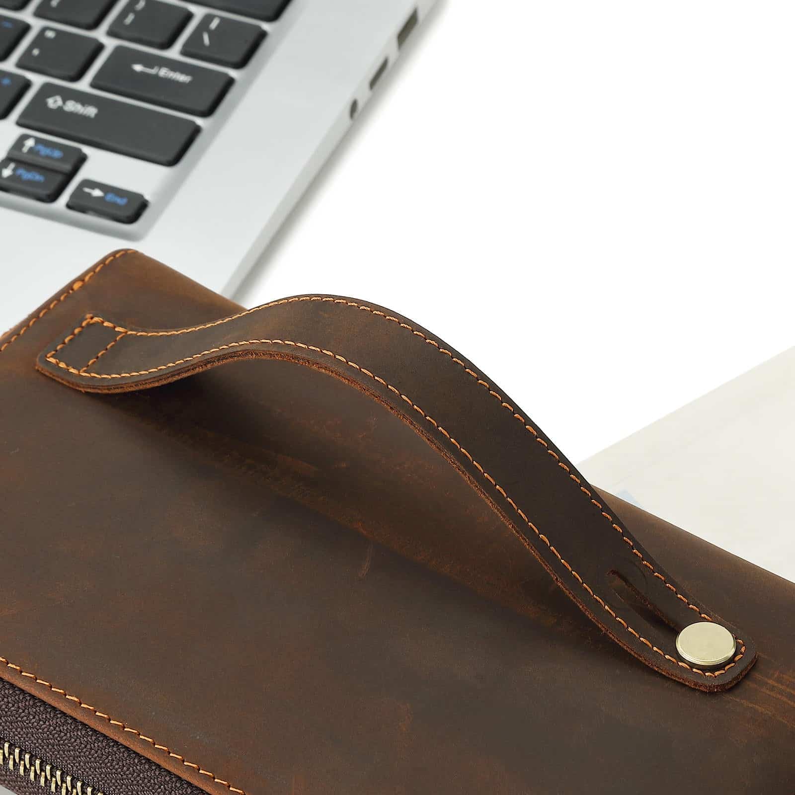 Men’s Genuine Cowhide Leather Handbag - Image 3