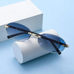 2026 Trendy Oval Frameless Sunglasses for Women
